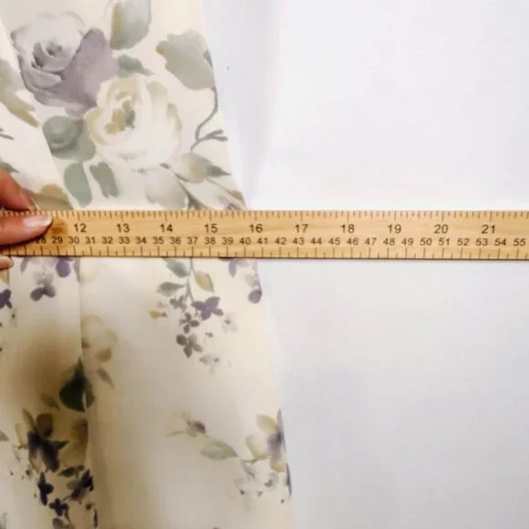 Scarlett Women's Size 6 Floral Polyester Beige Sleeveless Mini Dress - Picture 11 of 12